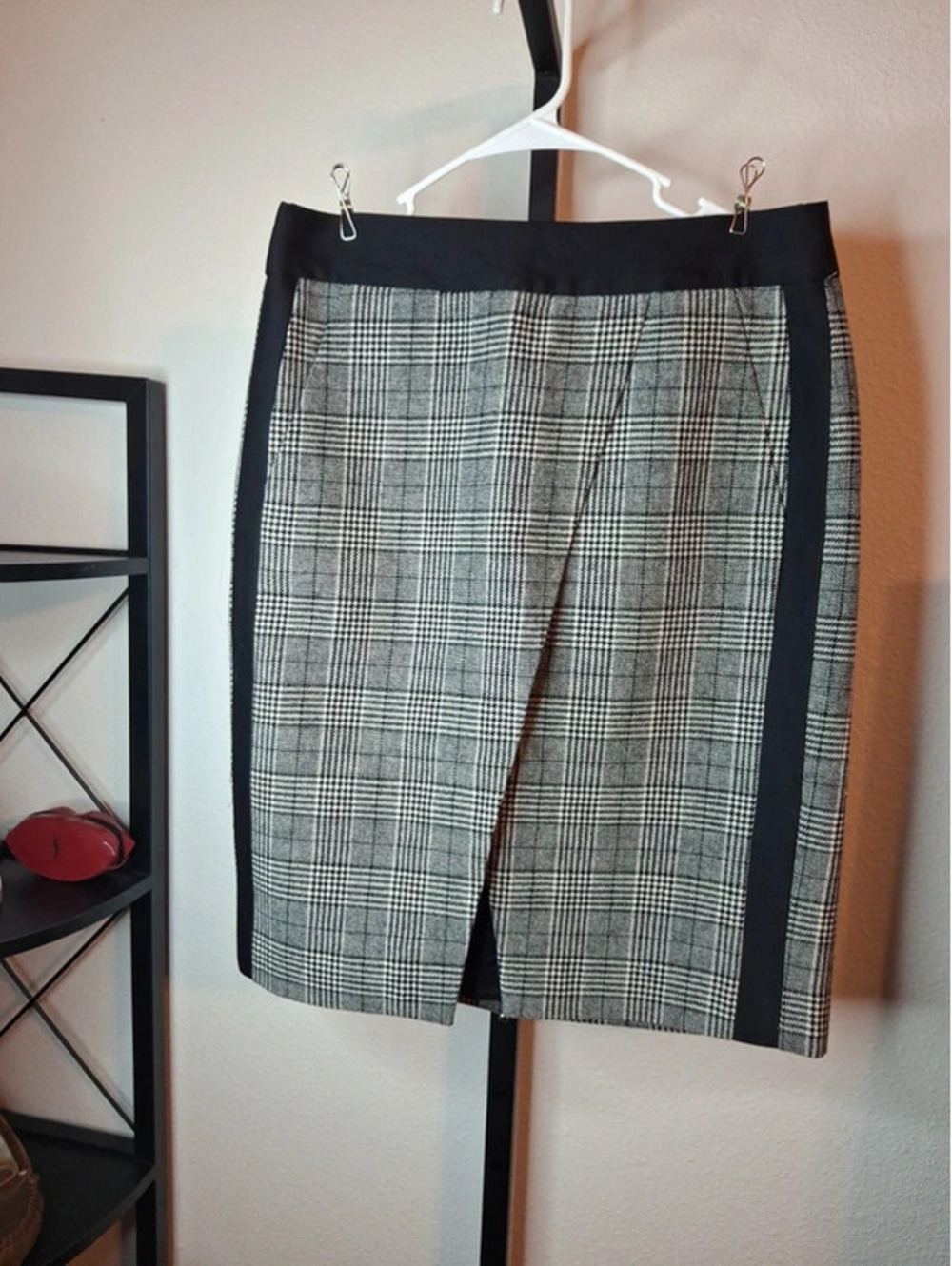 J Crew Skirt Women Gray Black Wool Blend Pencil Skirt size 8